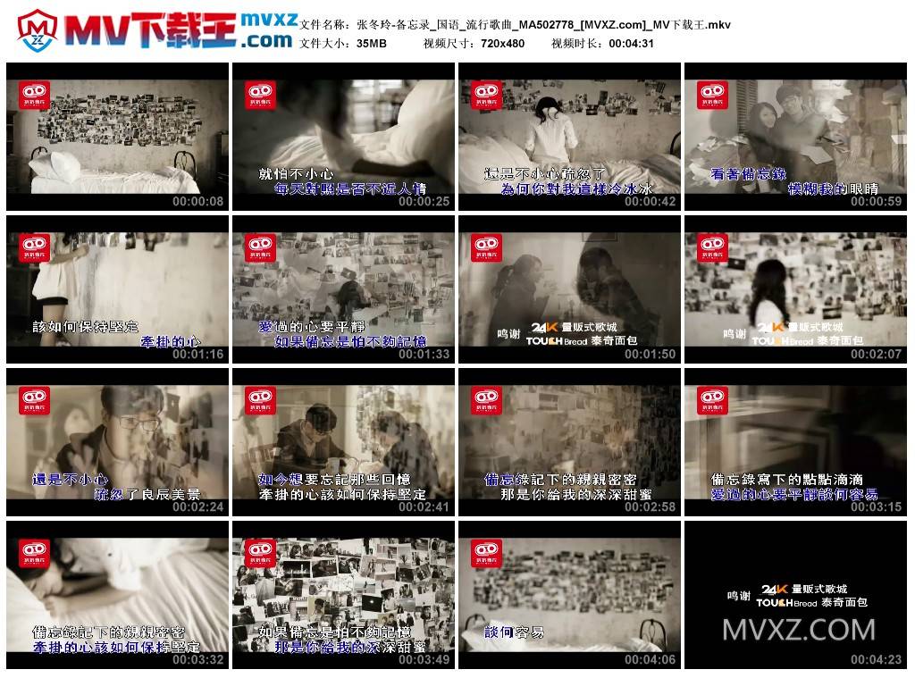 张冬玲-备忘录_国语_流行歌曲_MA502778